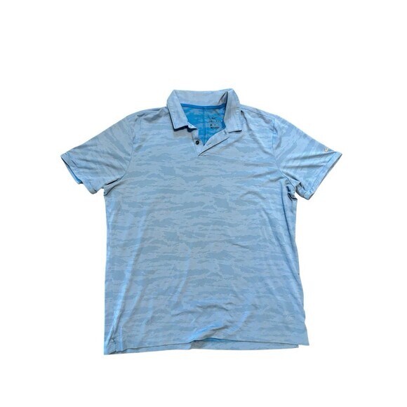 Nike Other - Nike Dri-Fit Wave Blue Camo Jacquard‎ Golf Polo Mens Size XL - AA1852-406